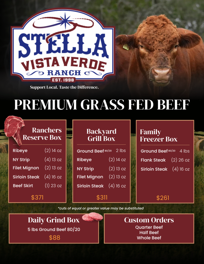 Grass Fed & Grass Finished Beef in Texas